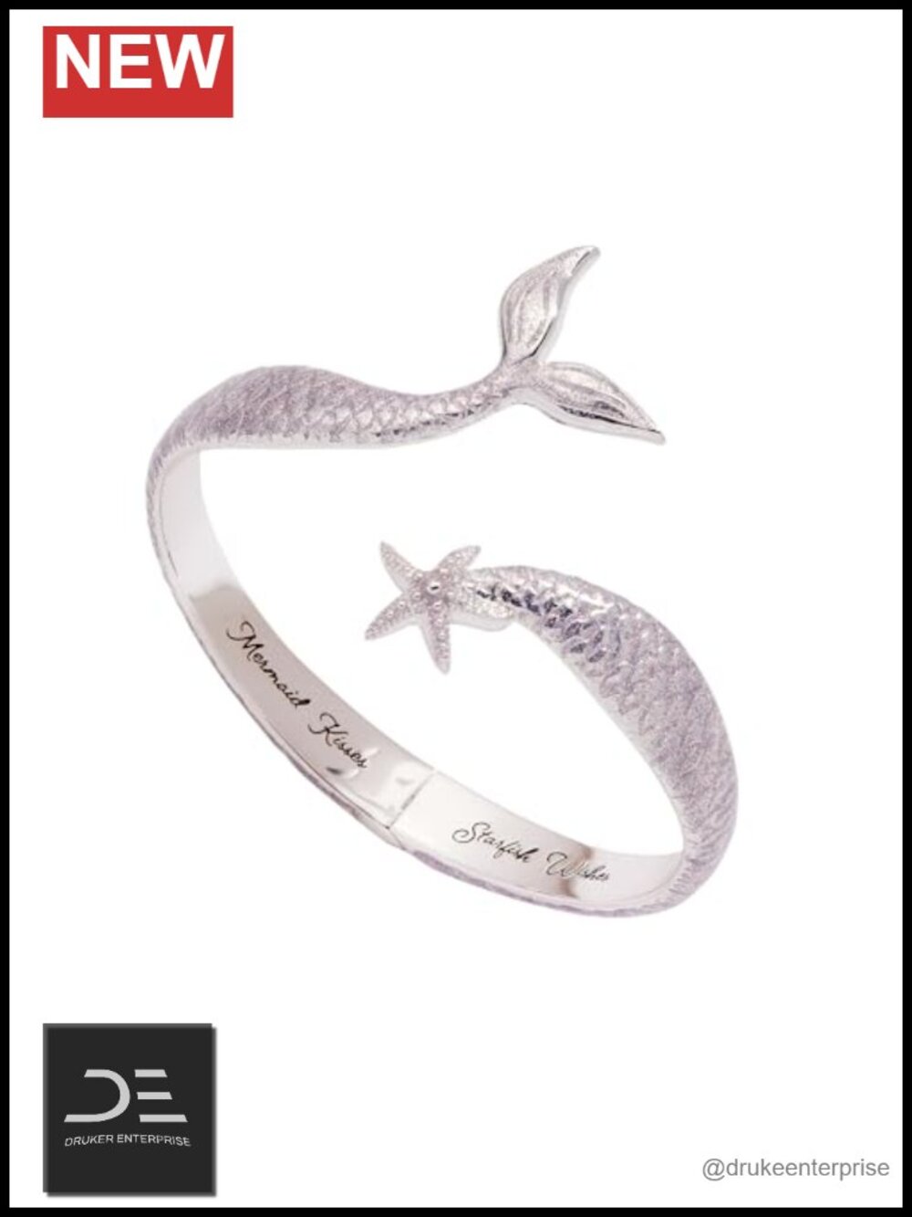 Alex and Ani Salt Sea Mermaid Cuff Bracelet Women Iridescent Enamel Adjustable